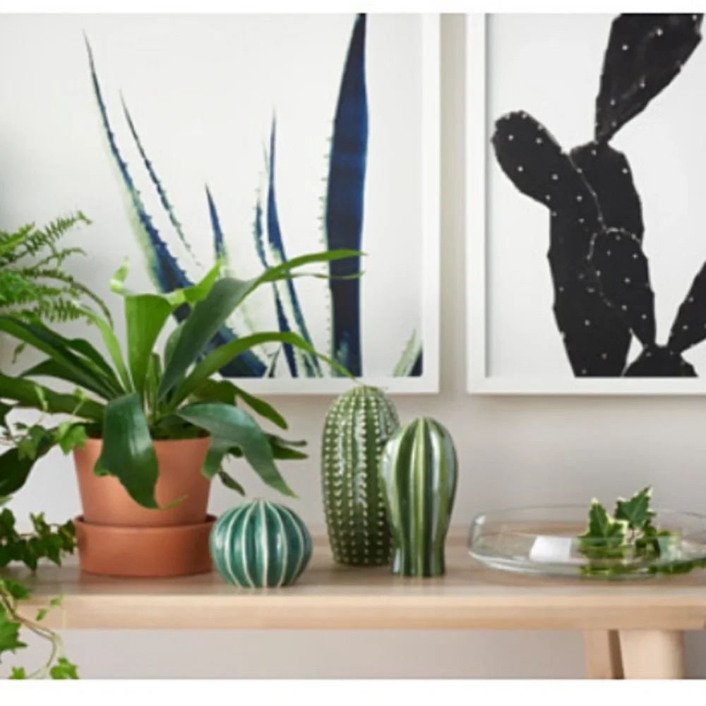 Ikea cactus 🌵 SJÄLSLIGT stoneware pottery set of 3 - Picture 14 of 17